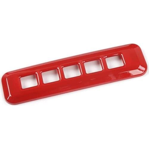 Car Door Password Code Lock Switch Button Frame Cover Trim for Ford F150 2015-2020, Red