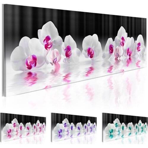 Large DIY 5d Diamond Painting White Pink Orchid Flower cross stitch kits Mosaic Diamond Embroidery Kitchen Room Decor C524