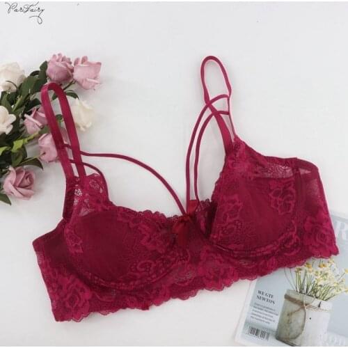 Parifairy B C D Cup Bra Women Lace Bras Sexy Lingerie Ladies Brassiere Floral Female Underwire Underwear Full Cup 80-95 100 105