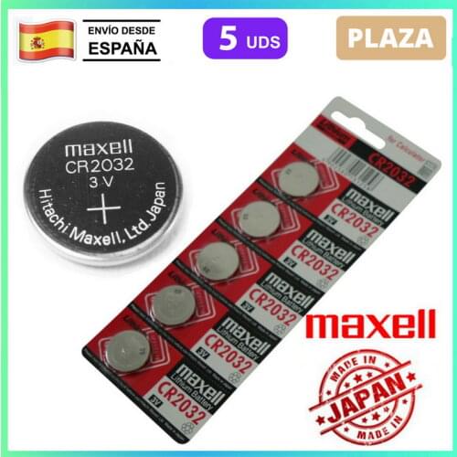 5PCs x CR2032 Japan Original coin batteries boton Maxell CR2032 3V batteries for Relojs, calculator, fast shipping from Spain