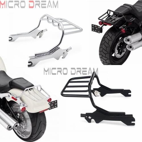 For Harley Breakout 114 FXBRS Fat Boy 114 FLFBS FLFB FXBR Two-up Quick Detachable Rear Luggage Rack Shelf Carrier Bracket Holder
