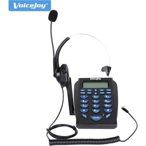 VoiceJoy Home/Office telephone with RJ9 headset Business phone headset for call center RJ9 plug headset phone dial pad phone