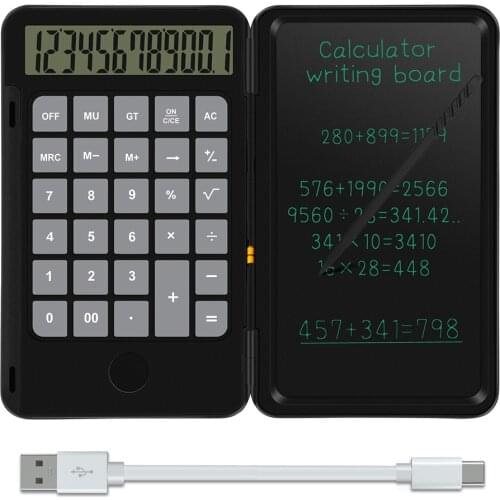 6.5-inch Calculator Handwriting Board Portable Smart LCD Graphics Drawing Board Rechargeable Calculator Writing Board For Office