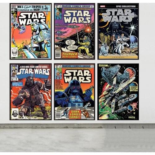 Disney Movie Star Wars Canvas Painting Classic Characters Comics Posters and Prints Abstract Wall Pictures for Living Room Decor