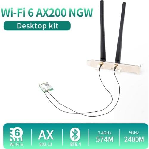 Kebidu new 3000Mbps Bluetooth 5.1 Wi-Fi 6 Desktop Kit Internal AX200 AX210 Wifi Antenna Card 2.4G/5Ghz 802.11ax Wifi Adapter