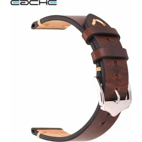 EACHE 18mm 20mm 22mm Watch Band Leather With Handmade Stitching Watch band Straps Different Colors & Size