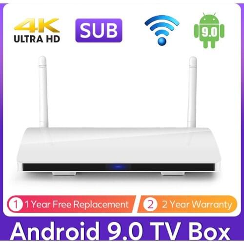 Leadcool R6 4K Amlogic S905W Quad Core 2G 16G SUB TV Box Android 9.0 Set Top Box 2.4G Wifi 100M LAN 1G 8G Smart TV Box