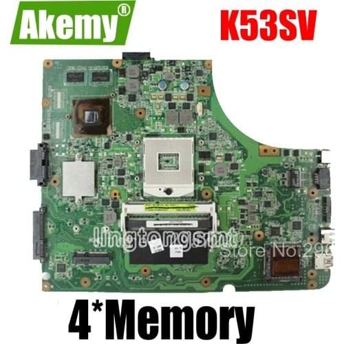 K53SV Motherboard REV 2.1,2.3,3.0,3.1 For Asus X53S A53S K53S K53SC P53SJ K53SM K53SJ Laptop motherboard Mainboard HM65