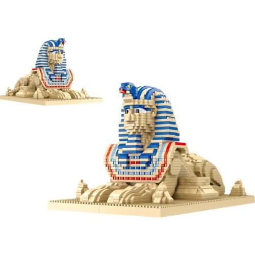 World Architecture Mini Building Blocks Egypt Pyramid Sphinx Model DIY Micro Diamond Bricks Toy for Children Gifts