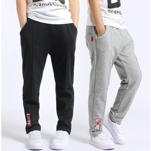 Fashion Girl Boys Plaid Pants British Style Casual Letter Stripe Kids Trousers for Teens Girl Wearing Children Beam Foot Pants