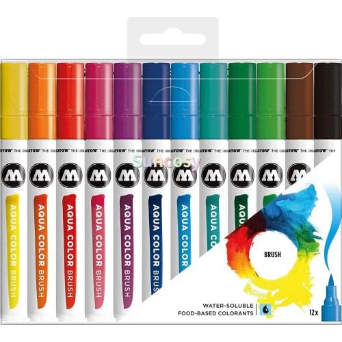 Molotow Aqua Color Brush Set marker MO200490, Brushpen, Watercolour, Aquaink