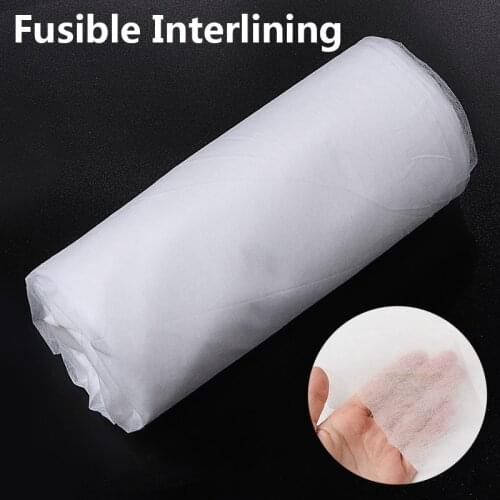 5M 100cm Width Non-Woven Fusible Interlining Fabric Apparel Lightweight White For Purse Crafts Lining Supplies Accessory