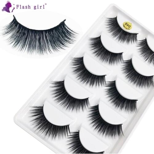 The newest 048 100% handmade 5pais 3D mink Eyelashes comfort and wispy false Eyelashes