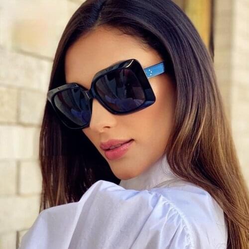 DYTYMJ 2021 Square Woman Sunglasses Shades for Female Oversized Sun Glasses Women Vintage Eyewear Frame Gafas De Sol Mujer