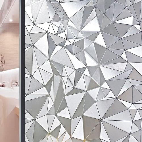 Office Bathroom Toilet Anti-ugly Static Glass Film 3D Stereo Window Grille Window Sticker Opaque Window Film