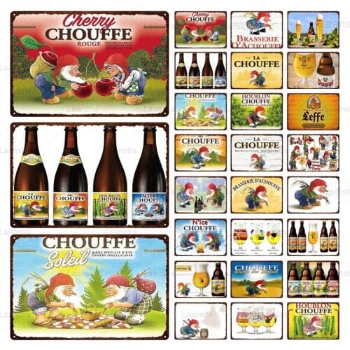Tin Sign Metal Painting Beer Classic Cartoon Dwarf Decor For Theme Bar Pub Club Home Kitchen Hotel Restaurant Man Cave IronSheet