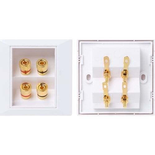 P82F Wall Socket Audio Video Panel Speaker Junction Box Power Outlet