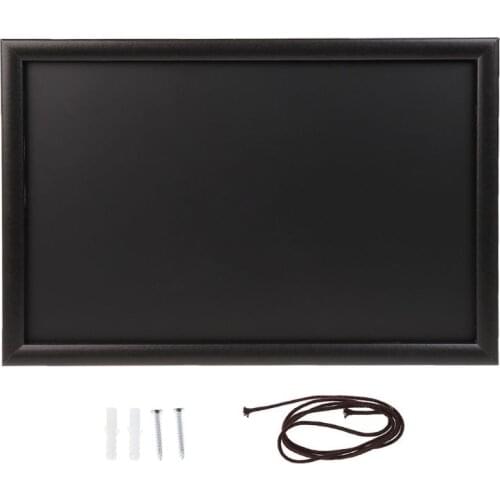 Rectangle Hanging Wooden Message Blackboard Chalkboard Wordpad Sign Writing Advertising Board G88D
