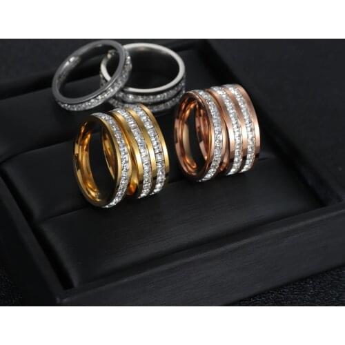 YWSHK Luxury Micro Paved Square Cubic Zirconia Promise Love Rings for Women Engagement Wedding Jewelry Hot Sale Drop Ship Ring