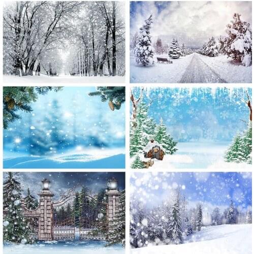 Christmas Pine Cones Snow Bokeh Photography Backdrops Vinyl Cloth Studio Background for Children Baby Photocall Photophone