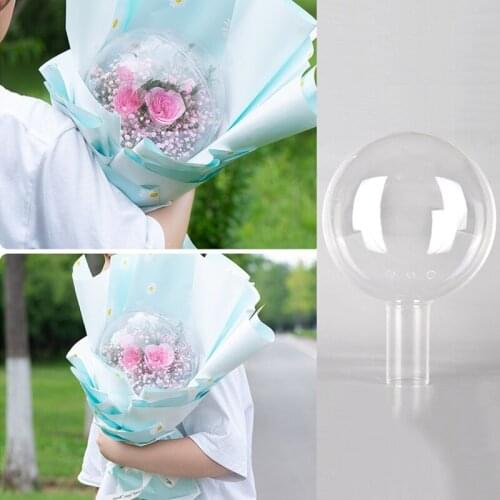 Trumpet Christmas DIY Net Safflower Bouquet Transparent Ball Acrylic Bubble Ball Flower Creative Packaging Decoration