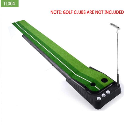 With Ball Return 2 Holes Golf Putting Green Mat Mini Golf Game Practice Equipment for Home Office Backyard Indoor Outdoor Use