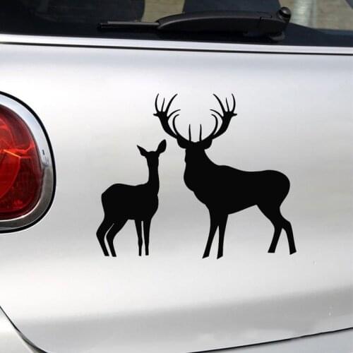 Cars Stickers Deer Vinyl Decal Laptop Removable Mural Forest Animals Decoration Beautiful Family O230
