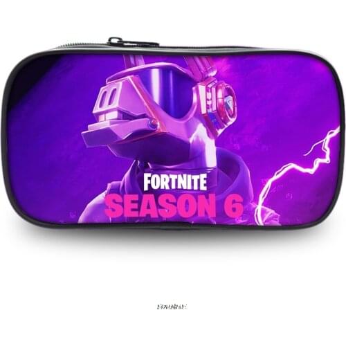 Student Pencil Bag Fortnites Pencil Case Fortress Kid School bags Cartoon Printed Pen Case Box Pouch Stationery Supplies