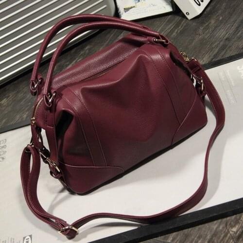 Bags of Women 2021 New Womens Bag PU Leather Handbag Travel Diagonal Bag Solid Color Shoulder Bag Women Bags