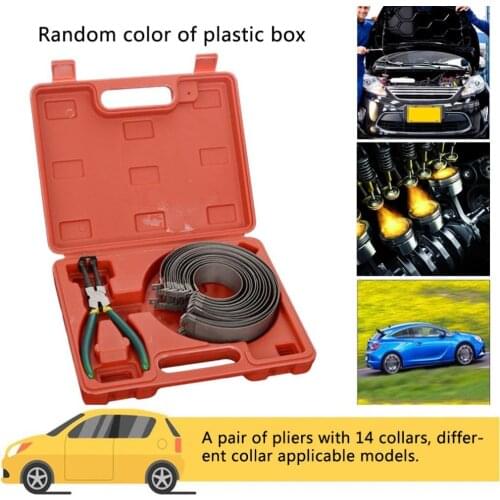 Universal 14Rings Piston Ring Compressor Plier Clamp Remover Assembly Engine Tool Cylinder Installer Ratchet Pliers 62-140mm