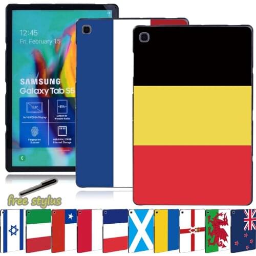 Tablet Hard Shell Case for Samsung Galaxy Tab S5e Tab S4 Tab S6 10.5"/Tab S7 11" Anti -cratch National Flag Series Back Case