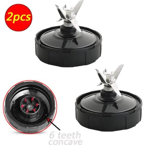 2pcs 6 Fins Blade for Nutri Ninja Blender Juicer Mixer Spare Replacement Parts 1 Extra Gasket for BL454-70 BL455-70 and BL480-70