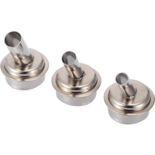 3pcs 45 Degree Bent Curved Heat Nozzles 6/7/9mm Hot air Gun Nozzles Durable Accessories for QUICK 861DW Soldering Station