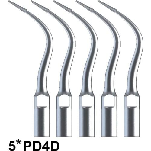 5Pcs Diamond Coated Scaler Endo Tip PD4D Dental Tips For SATELEC/DTE Ultrasonic Scaler Dentist Used For Preparing Good Endo Jaws