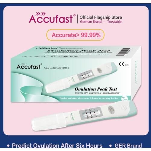 ACCUFAST 7pcs/14pcs LH Ovulation Test Stick One Step Fast Urine Test Kits Semi-Quantitative Ovulation Peak Test Midstream