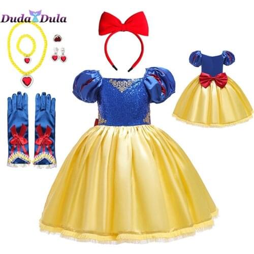 Snow White Dress for Girls Party Princess Dress Kids Baby Gifts Halloween Costume Dresses For Girls Baby Girl Tutu Dress Infant