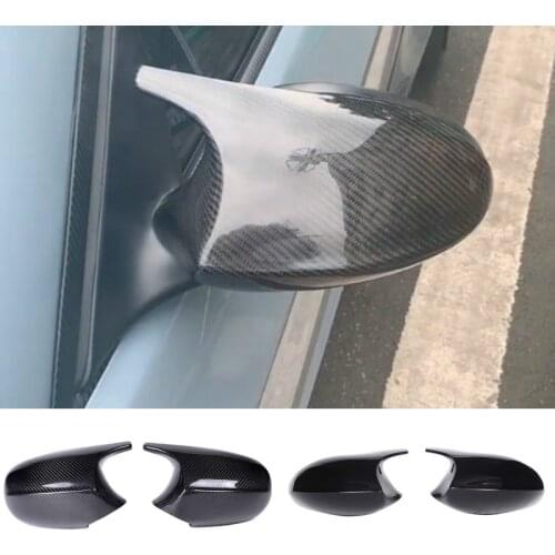 2xMirror Cover E90 Car Side Door Rearview Side Mirror Cover Cap For BMW E90 E91 2005-2007 E92 E93 2006-2009 M3 Style E80 E81 E87