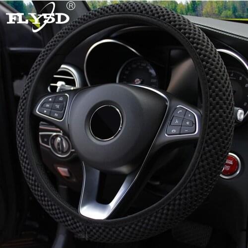 Fashion 6 Colors Car Steering Wheel Cover Volant Artificial Leather Braid on the Steering-wheel Funda Volante Auto Car Styling