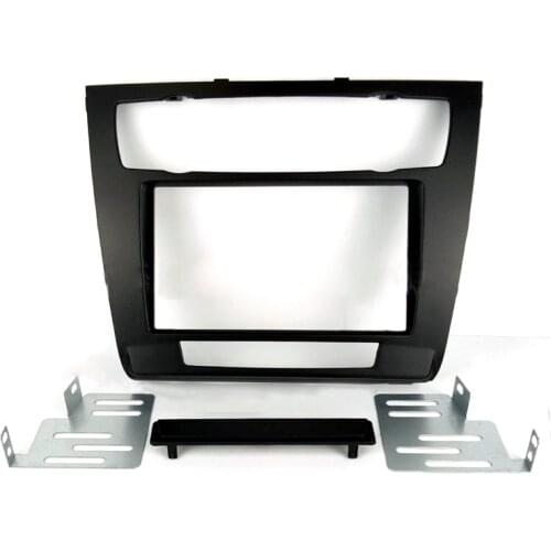 Black Car 2 Din Radio Fascia Stereo Panel Trim Frame Plate Plastic Fit for BMW 1-Series E81 E82 E87 E88 2007 2008 2009 2010 2011