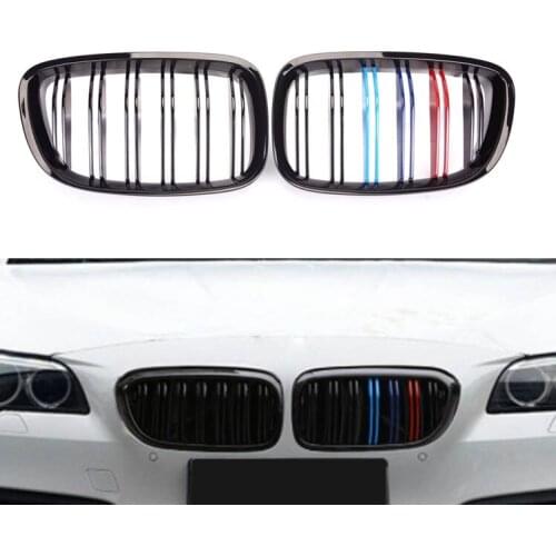 Black Gloss Front Grill Kidney Grille Double Rib for BMW GT GRAN TURISMO F07 2010-217