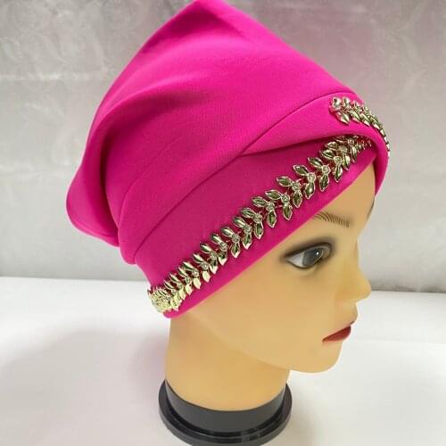 Elastic Turban Hat Stones Design Headtie,Multicolor African Headtie/Shawl Nigeria For Nigerian African For Women Wedding Party