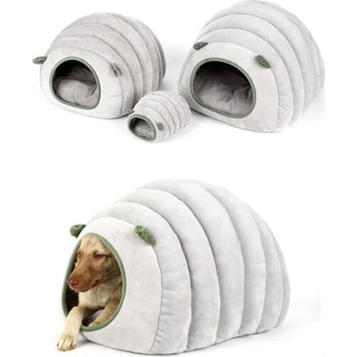 Caterpillar Cat House Hamster Soft Plush Bed Pet Dog Bed Nest Winter Warm Sleeping Cat Pet Nest Pet Mat House Puppy Cave