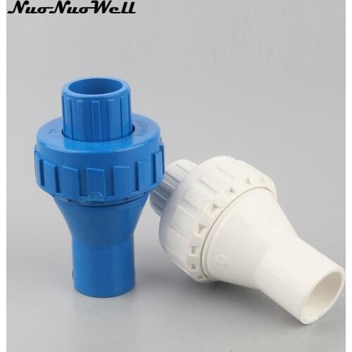 25mm Inner Diameter PVC Check Valve Non Return Connector For Garden Irrigation Pipe Fitting One Way Valve Water Tube Adapter