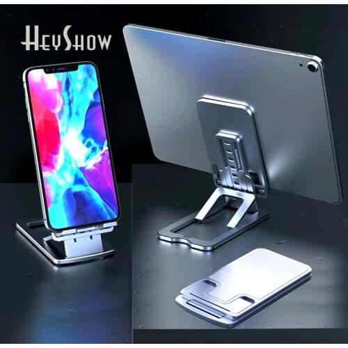 Tablet Support Holder Aluminum Alloy Foldable Desktop Mobile Phone Stand Ultra-Thin Portable Adjustable Bracket For 4-12.9 Inch