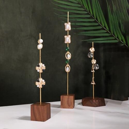 Jewelry Stand Earring Organizer Wooden Earring Display Stand Princess Jewelry Exhibition Stand