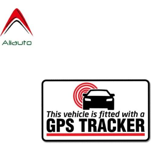 Aliauto Warning Car Sticker GPS Tracker Fitted Waterproof PVC Decal for Suzuki Jimny Subaru Impreza Mercedes W211 Lada,11cm*6cm