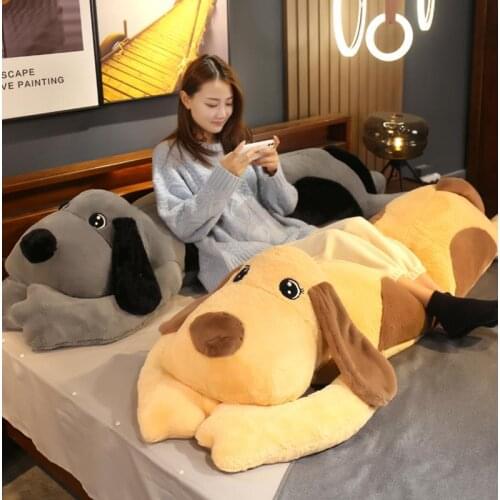 Cute Dog Pillow Soft Plush Toy Dolls Decorative Cushions For Beds Hug Travel Long Pillow Backrest Animal Body Pillow