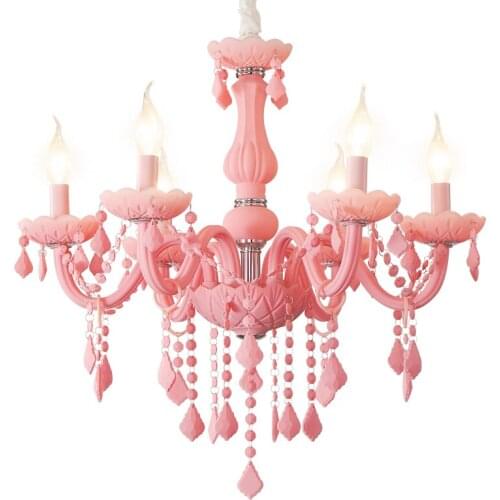 Modern led chandelier nordic living room Blue Crystal Chandelier Lighting Living Room Bedroom Lamp Cafe Color Crystal Lamps