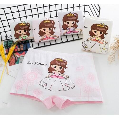 12pcs/lot Baby Girls Underwear Cotton Soft Kids Boxer Shorts Underpants Teenager Panties Girl Children Panty Briefs 2-12 Years