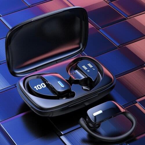 Tws New Bluetooth Sports Headphones T17 Noise Canceling Waterproof Wireless Earbuds Stereo Ear-Hook Gamer Headset for Cellphone